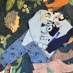 Size 7 Bluey 3-piece denim set Boys